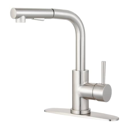 Gourmetier LS2718DL Concord Single-Handle Pull-Out Kitchen Faucet, Brushed Nickel LS2718DL